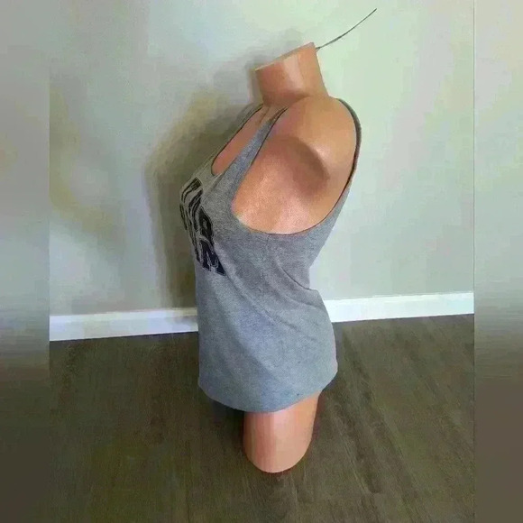 Women's Do It For The Gram Victoria's Secret Pink Criss Cross Tank Top XS Gray - Picture 3 of 7